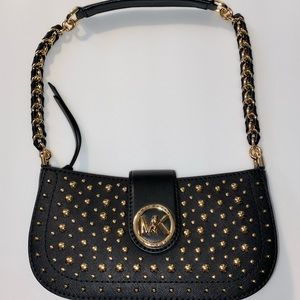 MICHAEL Michael Kors Black Leather Hand Bag